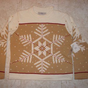 Marisa Christina Snowflake Sweater Small NWT